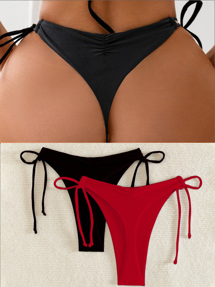 Damen Hochgeschnittener Bikini mit seitlichen Bindebändern Echo Archiv