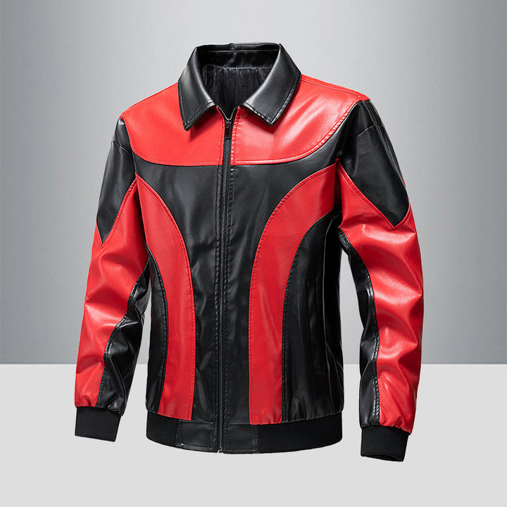 Herren Sportliche Kunstlederjacke Echo Archiv