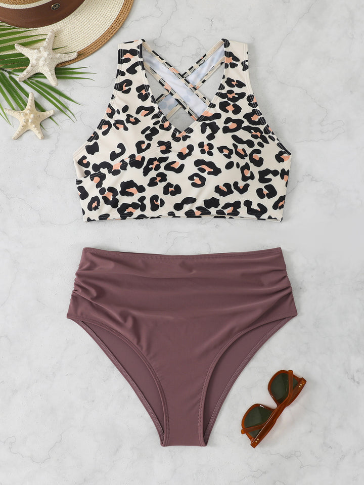 Damen Sportlicher Bikini-Set mit modischem Leo-Design Echo Archiv