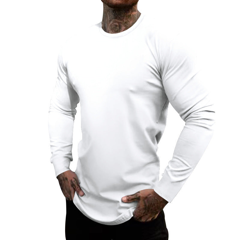 Herren langärmliges T-Shirt aus Baumwollmischung mit elastischem Schnitt und feuchtigkeitstransportierender Technologie Echoarchiv