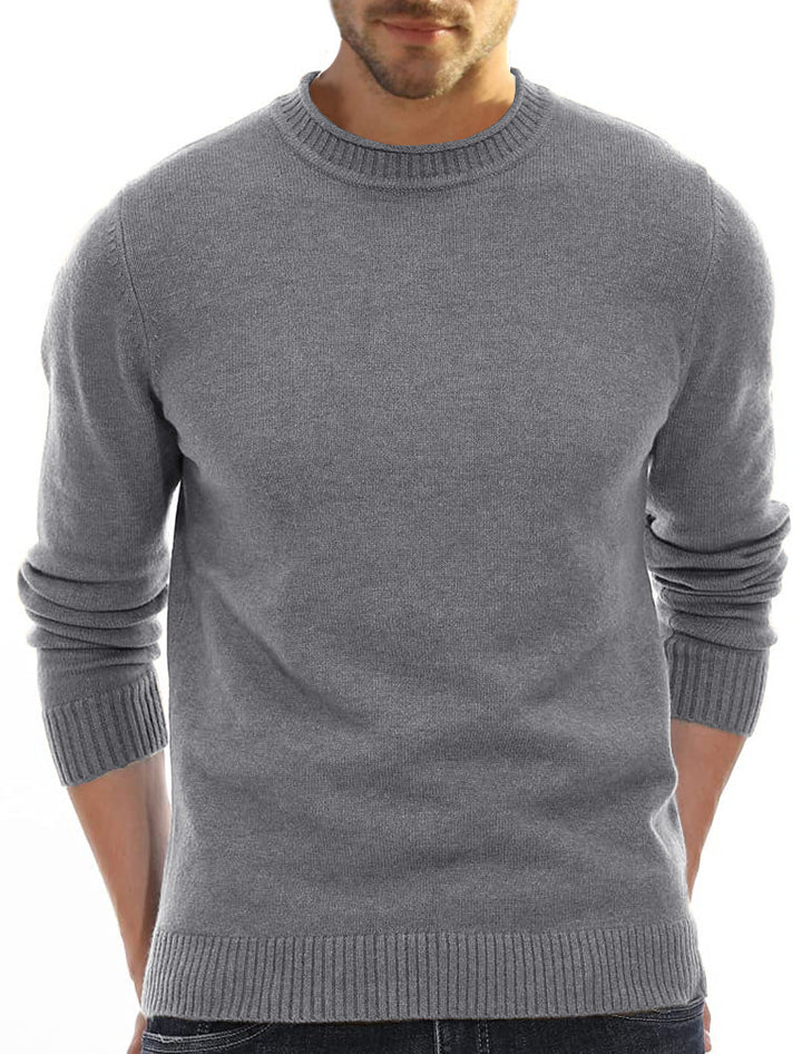 Herren Elegant geschnittener Pullover mit Rundhalsausschnitt Echoarchiv