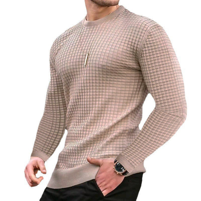 Herren Langarmshirt mit strukturiertem Design Echoarchiv