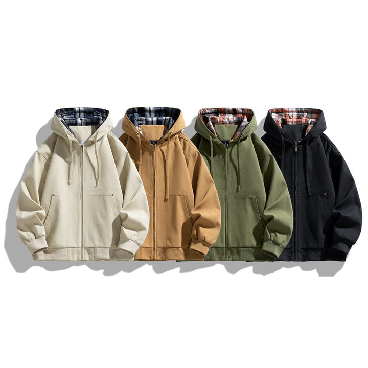 Herren Sportliche Kapuzenjacke mit Fleece-Futter Echo Archiv
