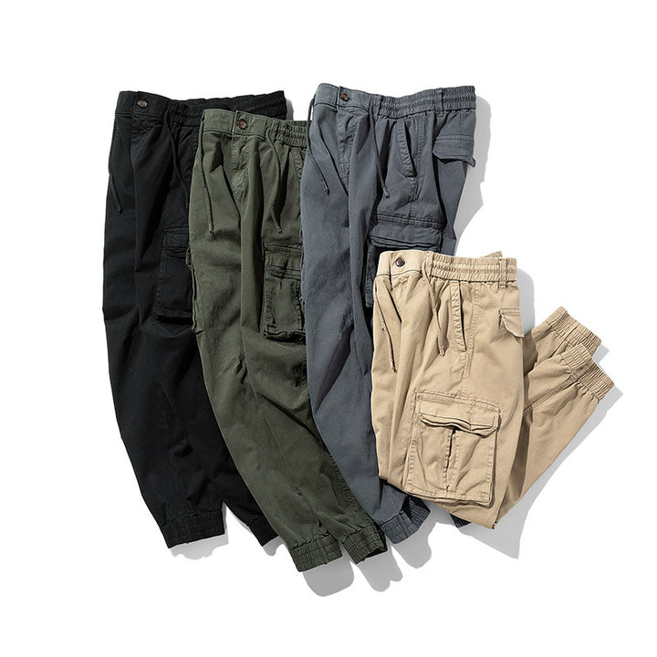 Herren Cargo-Joggerhose im Tactical-Streetstyle mit elastischem Bund, Klapp‑Utility‑Taschen und gerippten Beinabschlüssen Echo Archiv