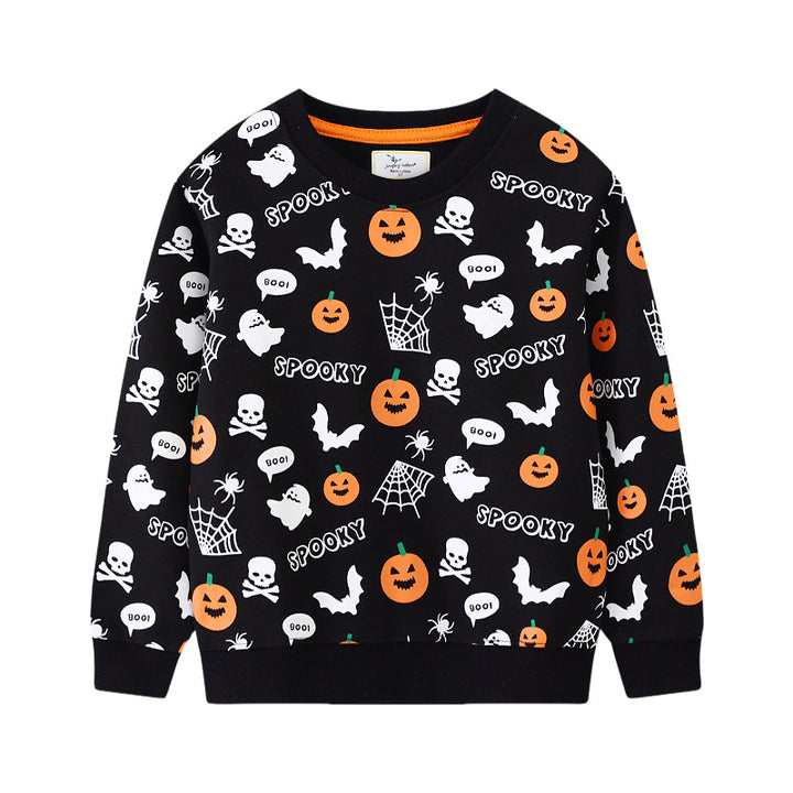 Kinder Sweatshirt mit gruseligem Halloween-Motiv Echo Archiv