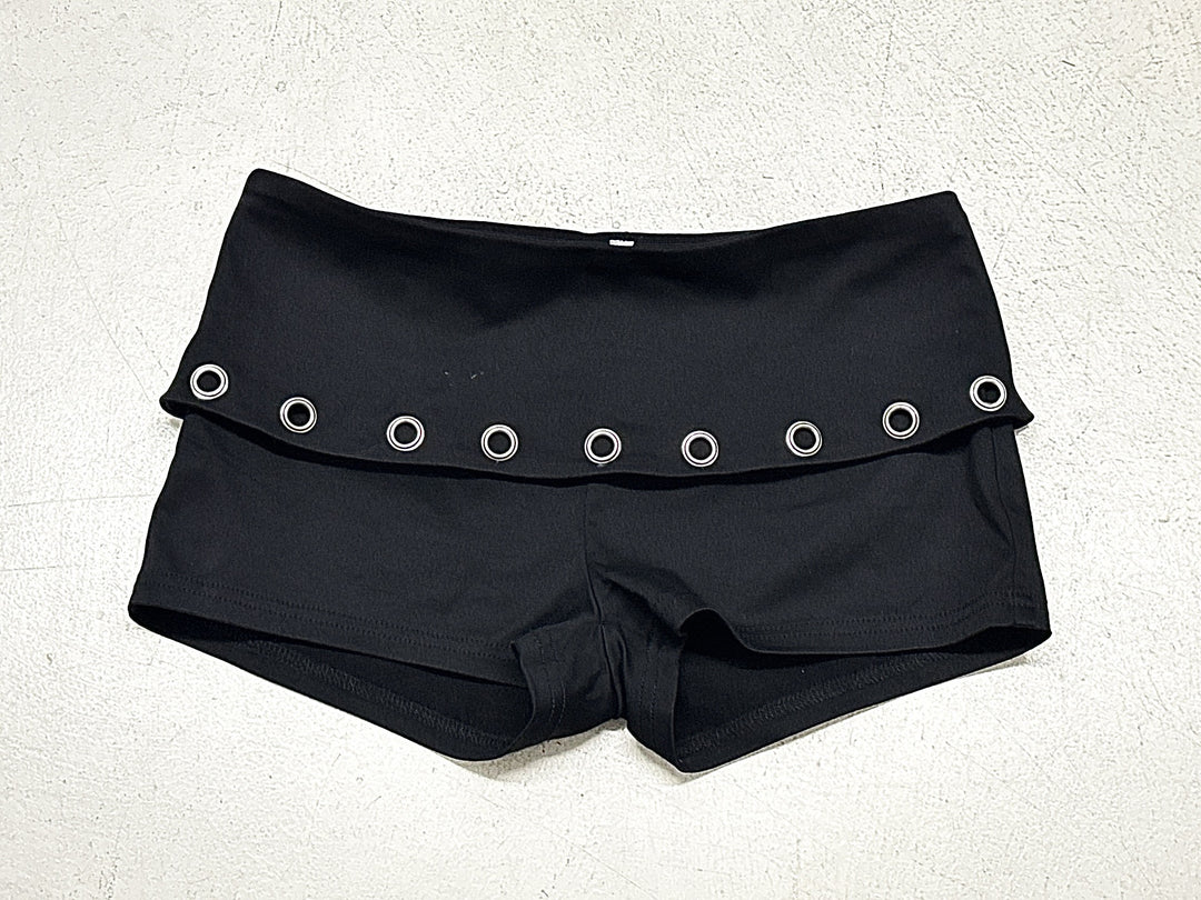 Damen Sportliche Shorts mit kontrastierendem Bund und eleganten Ösen Echo Archiv