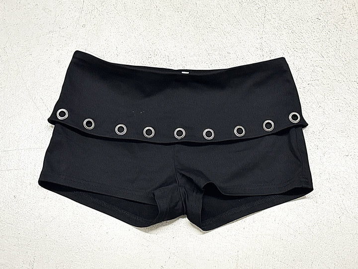 Damen Sportliche Shorts mit kontrastierendem Bund und eleganten Ösen Echo Archiv