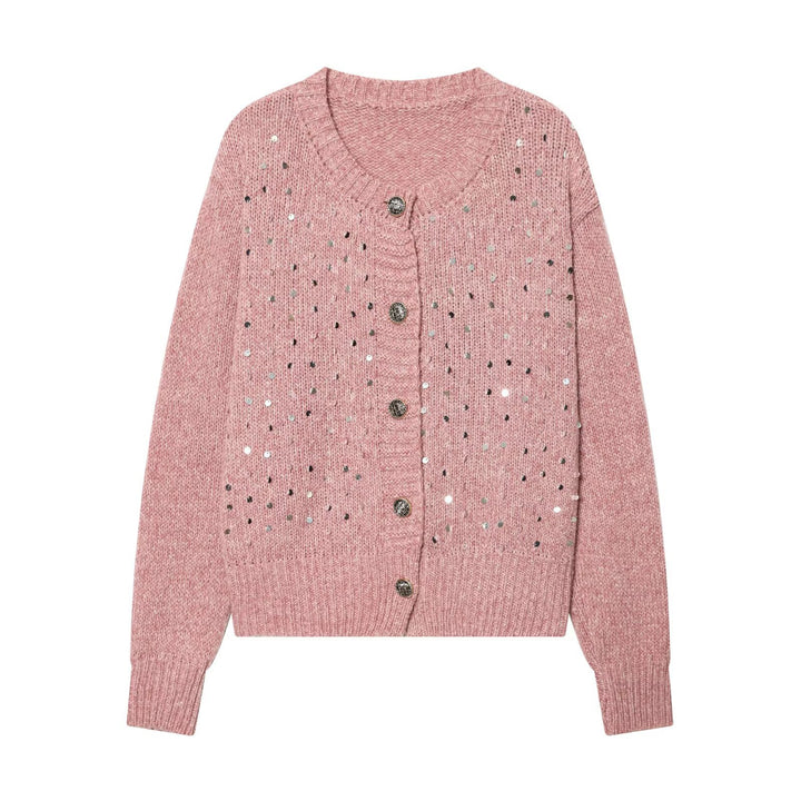 Damen Strickcardigan mit Pailletten und Zierknöpfen Echo Archiv