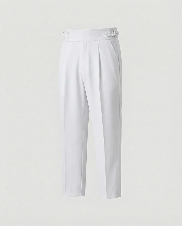 Herren Elegante Freizeithose mit hohem Bund