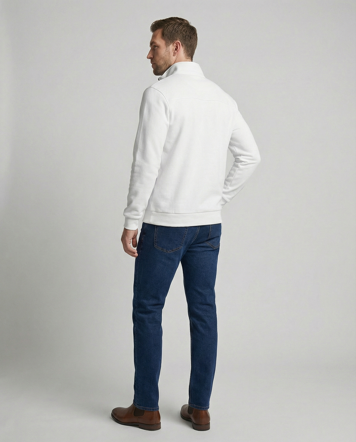 Herren Hochwertiger Fleece-Pullover mit halbem Reißverschluss Echoarchiv