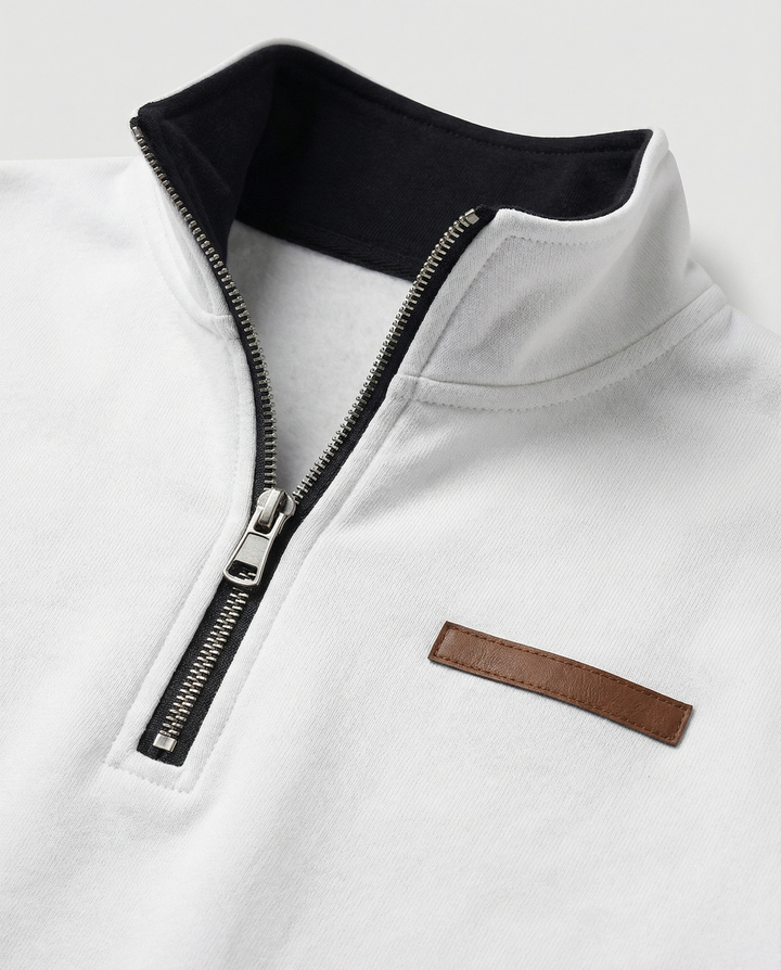 Herren Hochwertiger Fleece-Pullover mit halbem Reißverschluss Echoarchiv