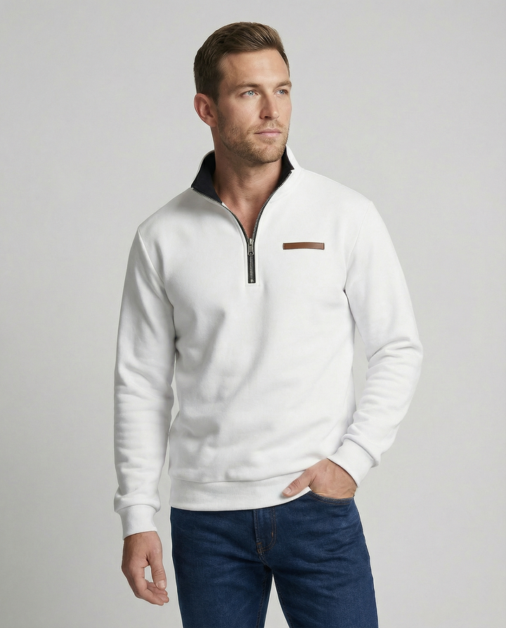 Herren Hochwertiger Fleece-Pullover mit halbem Reißverschluss Echoarchiv