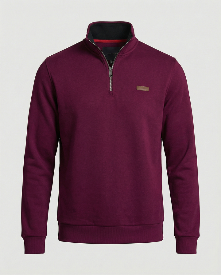 Herren Hochwertiger Fleece-Pullover mit halbem Reißverschluss Echoarchiv