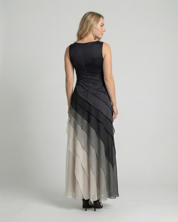 Damen Elegantes Kleid mit Figurbetonendem Schnitt & Ombre-Farbe | Echoarchiv