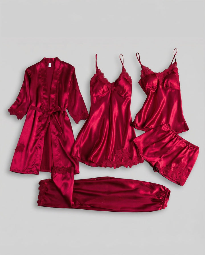 Luxuriöses Seiden Pyjama Set Damen | Echoarchiv