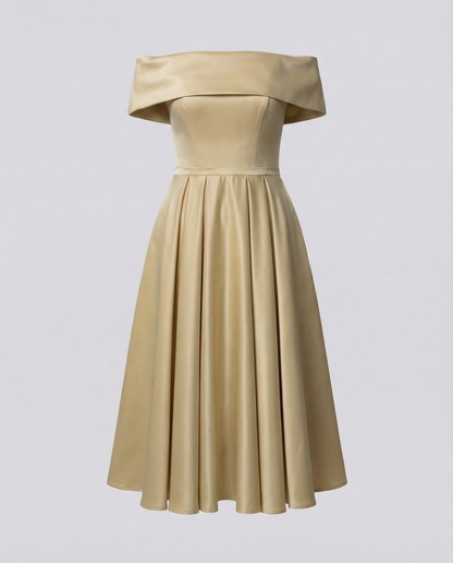 Vielseitiges trägerloses Satin-Kleid für Partys
