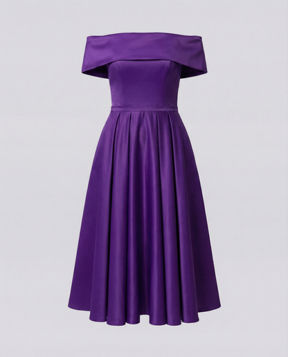 Vielseitiges trägerloses Satin-Kleid für Partys