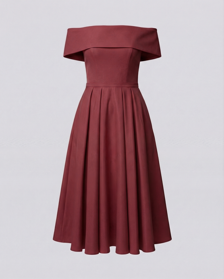 Mode Lässig Trägerlos Satin Partykleid