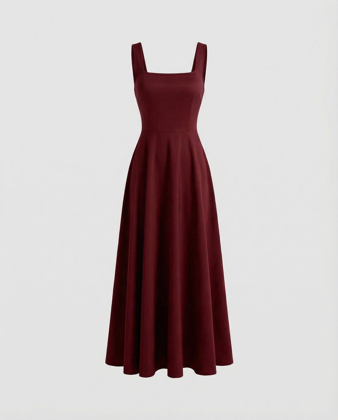 Elegantes Damen Maxikleid mit weichem Schnitt & quadratischem Ausschnitt | Echoarchiv
