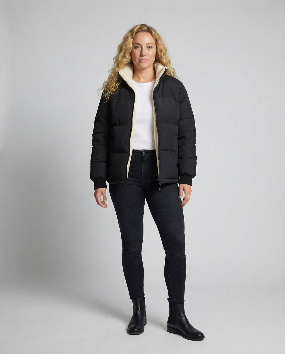 Gefütterte Damen Steppjacke Winter | Echoarchiv