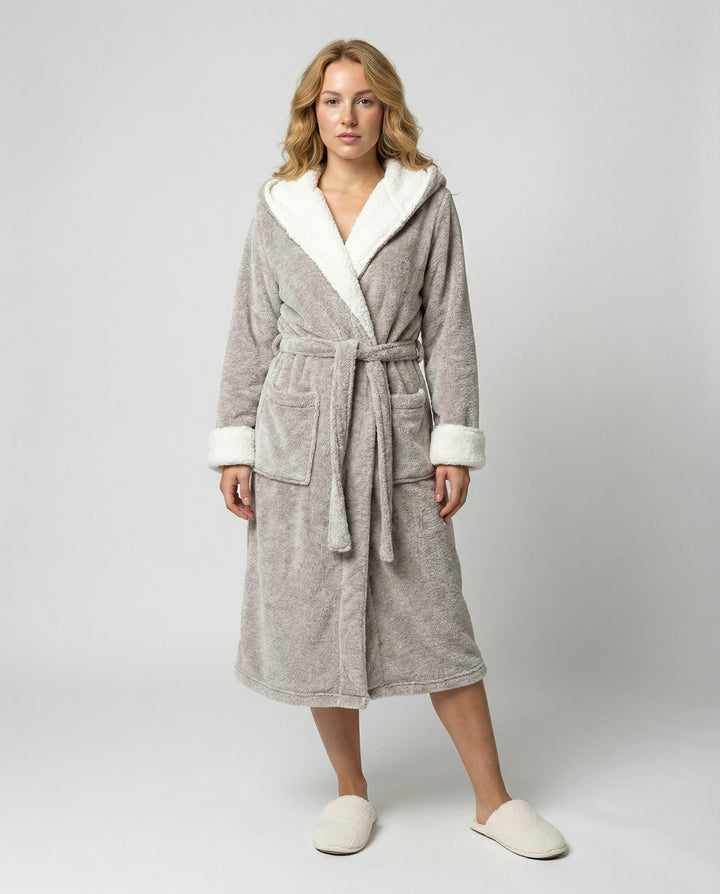 Kuscheliger Fleece Morgenmantel Damen | Echoarchiv