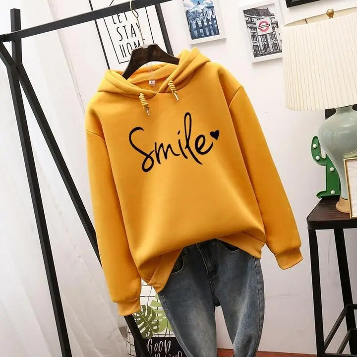 Echoarchiv Damen Hoodie mit Smile-Print und Kapuze