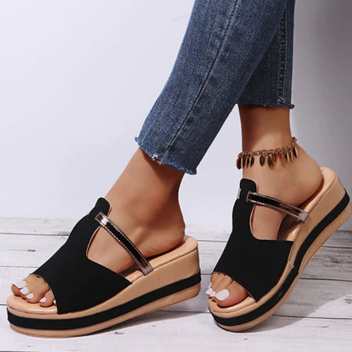 Echoarchiv | Stylische, Orthopädische Sandalen mit Hohem Absatz