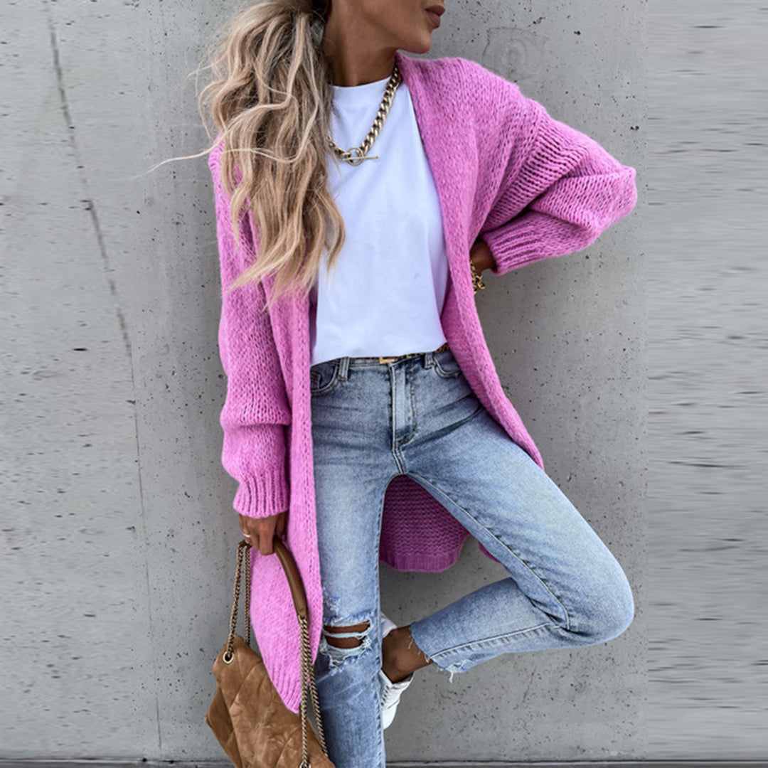 Zeitloses Langarm-Cardigan für Damen – Veloura