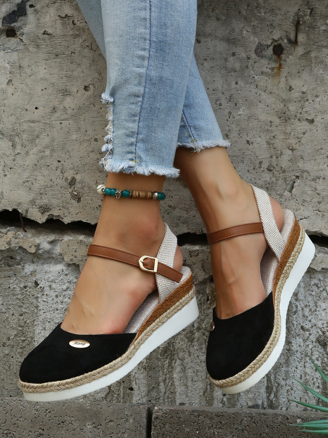 Echoarchiv | Sandalen Knöchelriemen Orthopädische Espadrilles Damensandalen