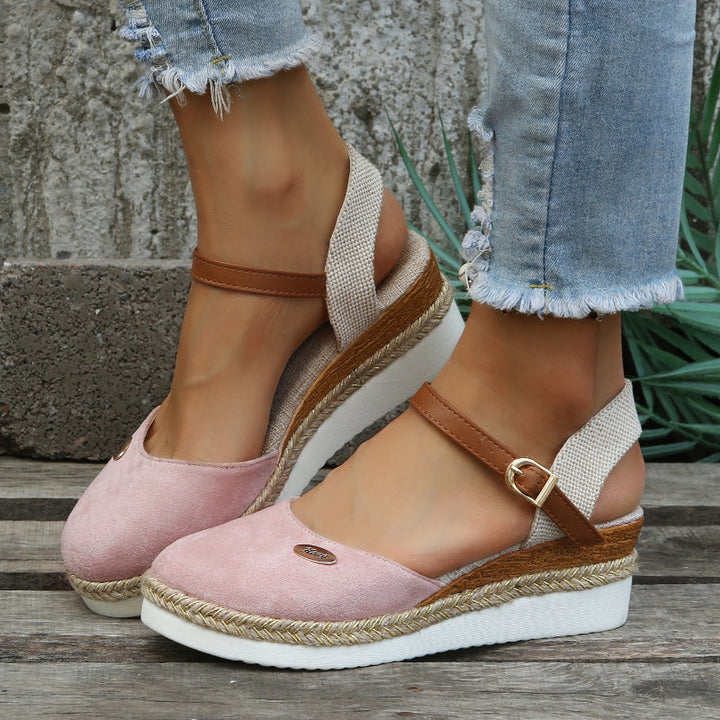 Echoarchiv | Sandalen Knöchelriemen Orthopädische Espadrilles Damensandalen
