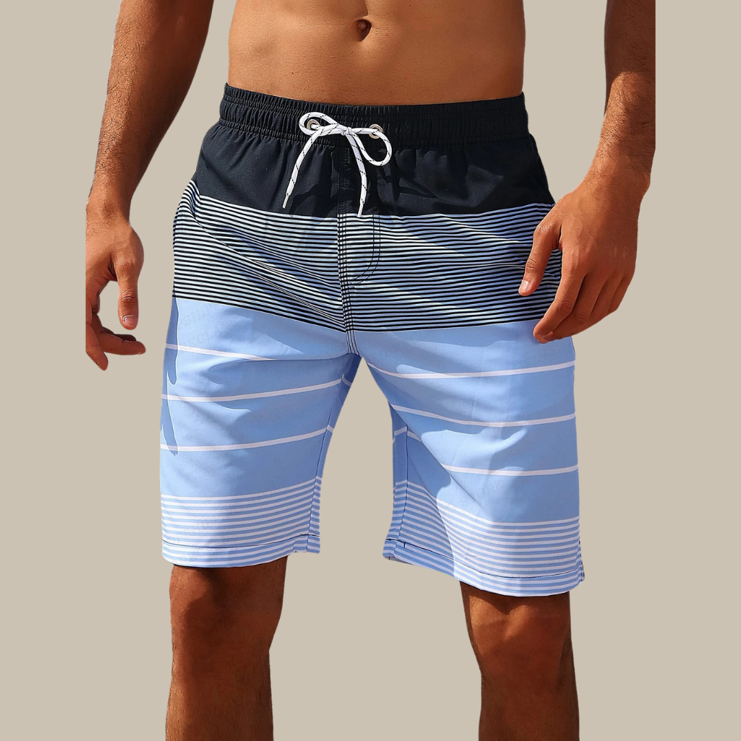 Echoarchiv | Schnell Trocknende Colorblock Badehose mit Stretch