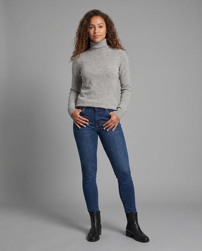 Damen figurnaher Kaschmir‑Optik Rollkragenpullover aus weichem Feinstrick Echo Archiv