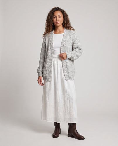 Damen Grobstrick-Cardigan mit offener Front und leichter Oversize-Passform Echo Archiv
