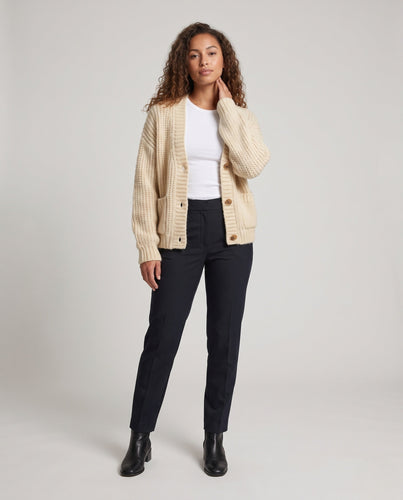 Damen Grobstrick-Pullover mit Norweger‑Muster und hohem Rollkragen Echo Archiv
