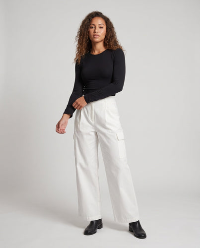 Damen Hochtaillierte weite Bundfalten‑Palazzohose mit lockerer Silhouette Echo Archiv