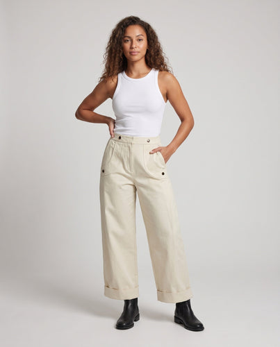 Damen Hochtaillierte weite Cargohose mit Oversize-Taschen und entspanntem Baggy-Schnitt Echo Archiv