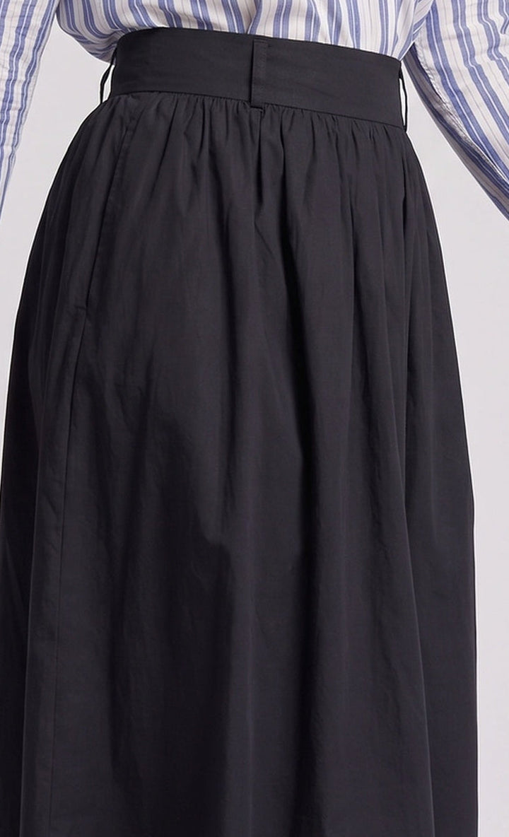 Damen Hochtaillierter Midirock mit weitem Teller und gerafftem Bund Echo Archiv