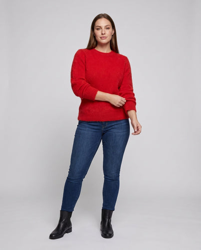 Damen Kuscheliger Effektgarn-Pullover mit Mohair-Optik und Oversize-Ärmeln Echo Archiv