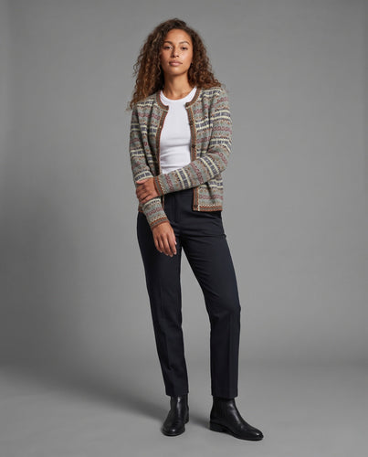 Damen Oversize-Alpakaoptik Strickpullover mit geometrischem Fair-Isle‑Muster Echo Archiv