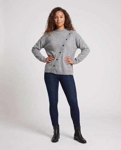 Damen Oversize-Buttoncardigan aus weichem Feinstrick mit Schulter-Cut-Out Echo Archiv