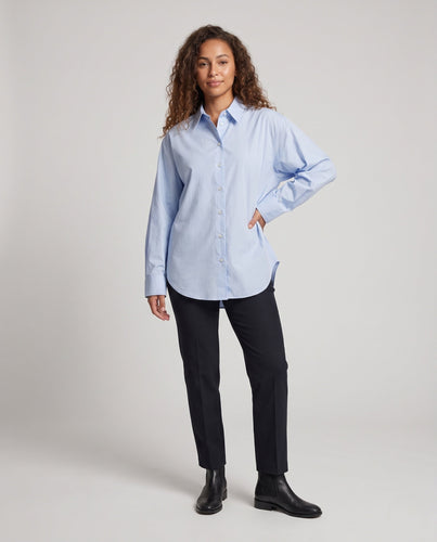 Damen Oversize-Hemdbluse mit weitem Boxy-Schnitt und verlängerten Manschetten Echo Archiv