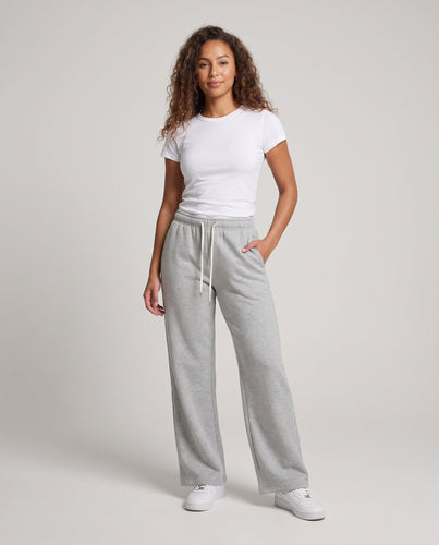 Damen Weite Sweatpants mit hohem Elastikbund, Kordelzug und Relaxed-Fit Echo Archiv