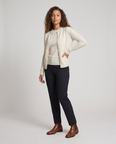Damen Zartes Layering-Set: Knopfcardigan & Feinstrick-Langarmshirt Echo Archiv
