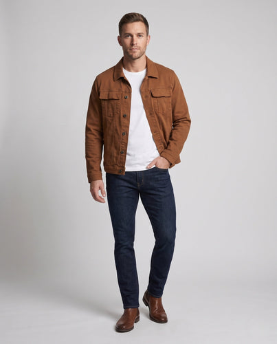 Herren Baumwoll-Utility-Jacke im Trucker-Schnitt mit Brustklappen und gerader Passform Echo Archiv
