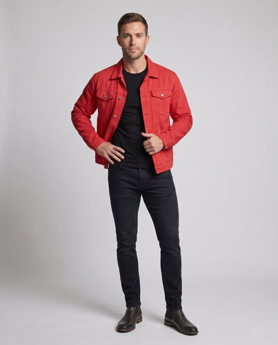 Herren Leichte Baumwoll-Denimjacke im Trucker-Cut mit Oversize-Passform Echo Archiv