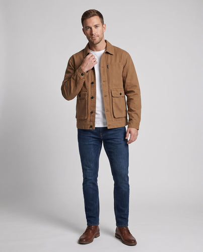 Herren Utility-Worker-Jacke mit großen aufgesetzten Taschen und weitem Relaxed-Fit Echo Archiv