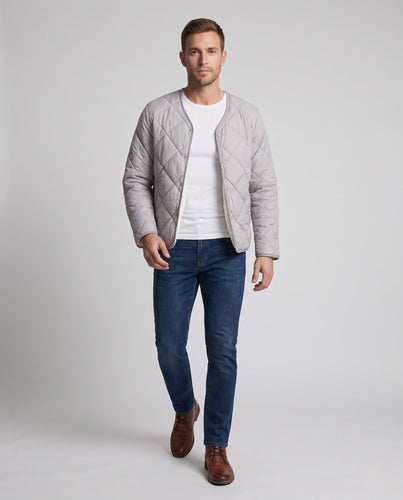 Herren Leichte Steppjacke mit Teddyfutter und Knopfleiste Echo Archiv