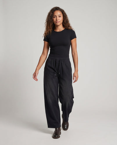 Damen weite Ballonhose mit Kordelzug und Utility-Nähten Echo Archiv