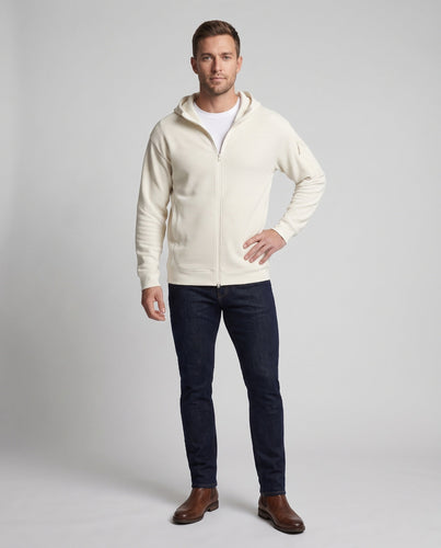 Herren Kapuzen-Funktionsjacke aus strukturierter Waffelware mit Reißverschluss Echo Archiv