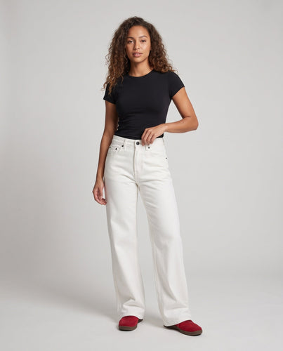 Damen Bodenlange Weite Five-Pocket-Jeans im Palazzo-Stil Echo Archiv